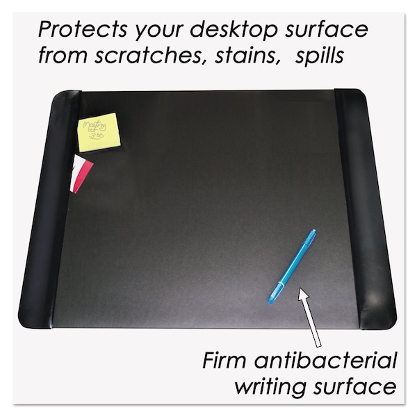 Desk Pad,W/Side Panels,Black